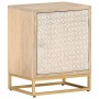 Mesita de noche madera maciza de mango y hierro 40x30x50 cm de , Mesitas de noche - Ref: Foro24-372009, Precio: 78,03 €, Desc...