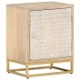 Mesita de noche madera maciza de mango y hierro 40x30x50 cm de , Mesitas de noche - Ref: Foro24-372009, Precio: 77,37 €, Desc...