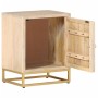 Mesita de noche madera maciza de mango y hierro 40x30x50 cm de , Mesitas de noche - Ref: Foro24-372009, Precio: 78,03 €, Desc...