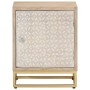 Mesita de noche madera maciza de mango y hierro 40x30x50 cm de , Mesitas de noche - Ref: Foro24-372009, Precio: 78,03 €, Desc...