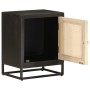 Mesita de noche madera maciza mango y hierro negro 40x30x50 cm de , Mesitas de noche - Ref: Foro24-371999, Precio: 79,94 €, D...