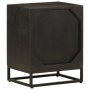 Mesita de noche madera maciza mango y hierro negro 40x30x50 cm de , Mesitas de noche - Ref: Foro24-371999, Precio: 79,94 €, D...