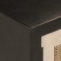 Mueble de TV madera maciza de mango y hierro negro 110x30x40 cm de , Almacenamiento para CD y DVD - Ref: Foro24-372002, Preci...