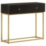 Mesa consola madera maciza de mango y hierro negro 90x30x76 cm de , Mesas auxiliares - Ref: Foro24-372028, Precio: 187,96 €, ...