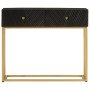 Mesa consola madera maciza de mango y hierro negro 90x30x76 cm de , Mesas auxiliares - Ref: Foro24-372028, Precio: 191,18 €, ...