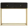 Mesa consola madera maciza de mango y hierro negro 90x30x76 cm de , Mesas auxiliares - Ref: Foro24-372028, Precio: 187,96 €, ...