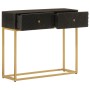 Mesa consola madera maciza de mango y hierro negro 90x30x76 cm de , Mesas auxiliares - Ref: Foro24-372028, Precio: 191,18 €, ...