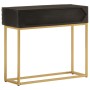 Mesa consola madera maciza de mango y hierro negro 90x30x76 cm de , Mesas auxiliares - Ref: Foro24-372028, Precio: 191,18 €, ...