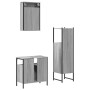 Set de muebles de baño 3 pzas madera contrachapada gris sonoma de , Muebles de baño - Ref: Foro24-3214818, Precio: 152,44 €, ...