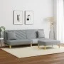 Sofá cama de 2 plazas con almohadas y taburete tela gris claro de , Sofás - Ref: Foro24-3216255, Precio: 312,57 €, Descuento: %