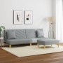 Sofá cama de 2 plazas con almohadas y taburete tela gris claro de , Sofás - Ref: Foro24-3216255, Precio: 300,84 €, Descuento: %