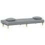 Sofá cama de 2 plazas con almohadas y taburete tela gris claro de , Sofás - Ref: Foro24-3216255, Precio: 312,57 €, Descuento: %