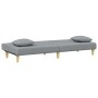 Sofá cama de 2 plazas con almohadas y taburete tela gris claro de , Sofás - Ref: Foro24-3216255, Precio: 300,84 €, Descuento: %