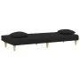 Sofá cama de 2 plazas con almohadas y taburete tela negro de , Sofás - Ref: Foro24-3216257, Precio: 312,58 €, Descuento: %
