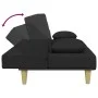 2-seater sofa bed with pillows and black fabric stool by , Sofas - Ref: Foro24-3216257, Price: 312,58 €, Discount: %
