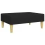 Sofá cama de 2 plazas con almohadas y taburete tela negro de , Sofás - Ref: Foro24-3216257, Precio: 312,58 €, Descuento: %