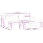 Sofá cama de 2 plazas con almohadas y taburete tela negro de , Sofás - Ref: Foro24-3216260, Precio: 338,59 €, Descuento: %
