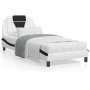 Cama con colchón cuero sintético blanco y negro 90x200 cm de , Camas y somieres - Ref: Foro24-3208774, Precio: 273,80 €, Desc...