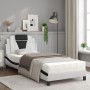 Cama con colchón cuero sintético blanco y negro 90x200 cm de , Camas y somieres - Ref: Foro24-3208774, Precio: 273,80 €, Desc...