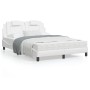 Cama con colchón cuero sintético blanco 120x200 cm de , Camas y somieres - Ref: Foro24-3208783, Precio: 377,17 €, Descuento: %