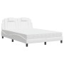 Cama con colchón cuero sintético blanco 120x200 cm de , Camas y somieres - Ref: Foro24-3208783, Precio: 377,17 €, Descuento: %