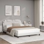 Cama con colchón cuero sintético blanco 120x200 cm de , Camas y somieres - Ref: Foro24-3208783, Precio: 377,17 €, Descuento: %