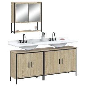 Set de muebles de baño 3 pzas madera contrachapada roble Sonoma de , Muebles de baño - Ref: Foro24-3214671, Precio: 173,88 €,...