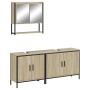 Set de muebles de baño 3 pzas madera contrachapada roble Sonoma de , Muebles de baño - Ref: Foro24-3214671, Precio: 173,88 €,...