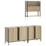 Set de muebles de baño 3 pzas madera contrachapada roble Sonoma de , Muebles de baño - Ref: Foro24-3214671, Precio: 173,88 €,...