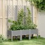 Jardinera con enrejado PP gris claro 120x40x142 cm de , Maceteros y jardineras - Ref: Foro24-367927, Precio: 94,73 €, Descuen...