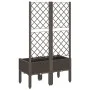 Jardinera con enrejado PP marrón 80x40x142 cm de , Maceteros y jardineras - Ref: Foro24-367925, Precio: 80,48 €, Descuento: %