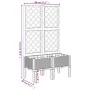 Jardinera con enrejado PP marrón 80x40x142 cm de , Maceteros y jardineras - Ref: Foro24-367925, Precio: 80,48 €, Descuento: %