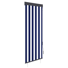Estor enrollable de exterior azul y blanco 60x250 cm de vidaXL, Persianas y estores - Ref: Foro24-145943, Precio: 38,68 €, De...