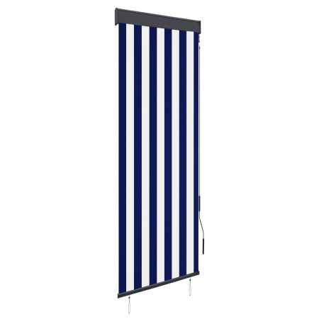 Estor enrollable de exterior azul y blanco 60x250 cm de vidaXL, Persianas y estores - Ref: Foro24-145943, Precio: 38,68 €, De...