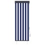Estor enrollable de exterior azul y blanco 60x250 cm de vidaXL, Persianas y estores - Ref: Foro24-145943, Precio: 38,68 €, De...