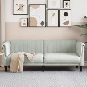 3 seater light gray velvet sofa by , Sofas - Ref: Foro24-372585, Price: 222,65 €, Discount: %