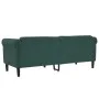 Sofá de 3 plazas terciopelo verde oscuro de , Sofás - Ref: Foro24-372587, Precio: 266,38 €, Descuento: %