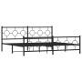 Estructura de cama cabecero y estribo metal negro 193x203 cm de , Camas y somieres - Ref: Foro24-376250, Precio: 140,63 €, De...