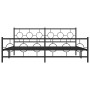 Estructura de cama cabecero y estribo metal negro 193x203 cm de , Camas y somieres - Ref: Foro24-376250, Precio: 140,63 €, De...