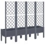 Jardinera con enrejado PP gris 160x40x142 cm de , Maceteros y jardineras - Ref: Foro24-367931, Precio: 134,16 €, Descuento: %
