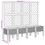 Jardinera con enrejado PP gris 160x40x142 cm de , Maceteros y jardineras - Ref: Foro24-367931, Precio: 134,16 €, Descuento: %