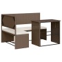 Sofá de jardín en forma de L con mesa y cojines ratán PE marrón de , Sofás de exterior - Ref: Foro24-362346, Precio: 230,19 €...