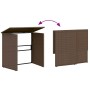Sofá de jardín en forma de L con mesa y cojines ratán PE marrón de , Sofás de exterior - Ref: Foro24-362346, Precio: 230,19 €...