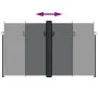 Black retractable side awning 200x600 cm by , Umbrellas - Ref: Foro24-4004654, Price: 157,13 €, Discount: %