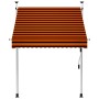 Toldo manual retráctil naranja y marrón 150 cm de vidaXL, Toldos - Ref: Foro24-145835, Precio: 72,03 €, Descuento: %
