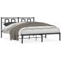 Estructura de cama con cabecero metal negro 150x200 cm de , Camas y somieres - Ref: Foro24-374243, Precio: 111,17 €, Descuent...