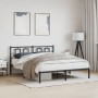 Estructura de cama con cabecero metal negro 150x200 cm de , Camas y somieres - Ref: Foro24-374243, Precio: 111,17 €, Descuent...