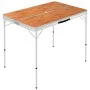 Mesa de camping plegable con 2 bancos aluminio marrón de vidaXL, Mobiliario de camping - Ref: Foro24-48182, Precio: 100,37 €,...