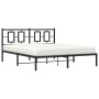 Estructura de cama con cabecero metal negro 150x200 cm de , Camas y somieres - Ref: Foro24-374243, Precio: 111,17 €, Descuent...