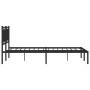Estructura de cama con cabecero metal negro 150x200 cm de , Camas y somieres - Ref: Foro24-374243, Precio: 111,17 €, Descuent...